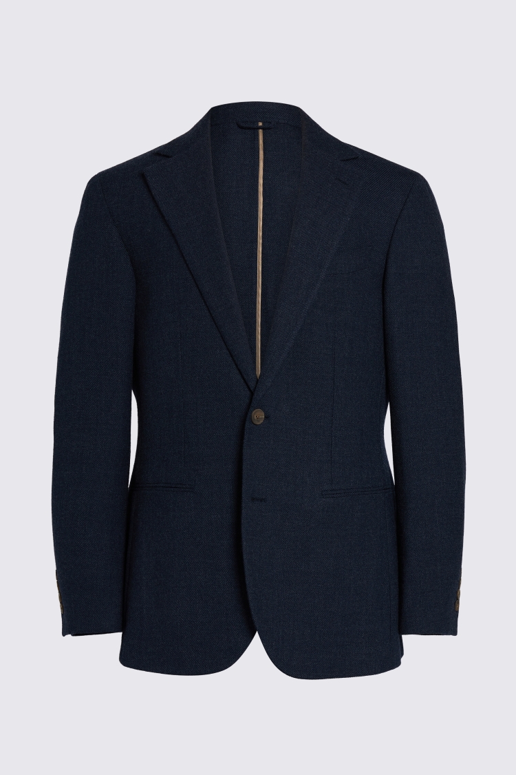 Tailored Fit Blue Twill Suit