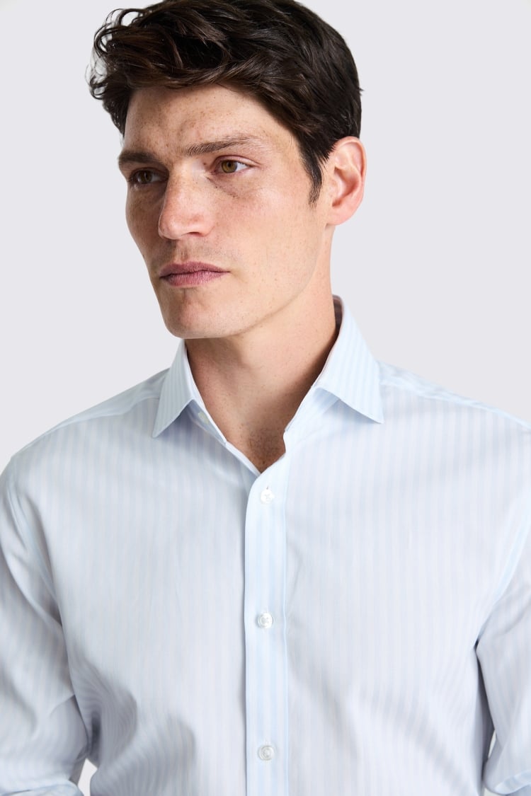 Tailored Fit Sky Stripe Shirt