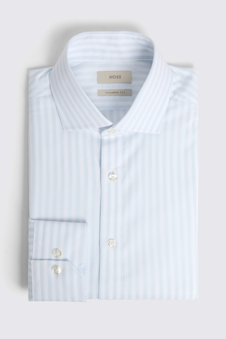 Tailored Fit Sky Stripe Shirt