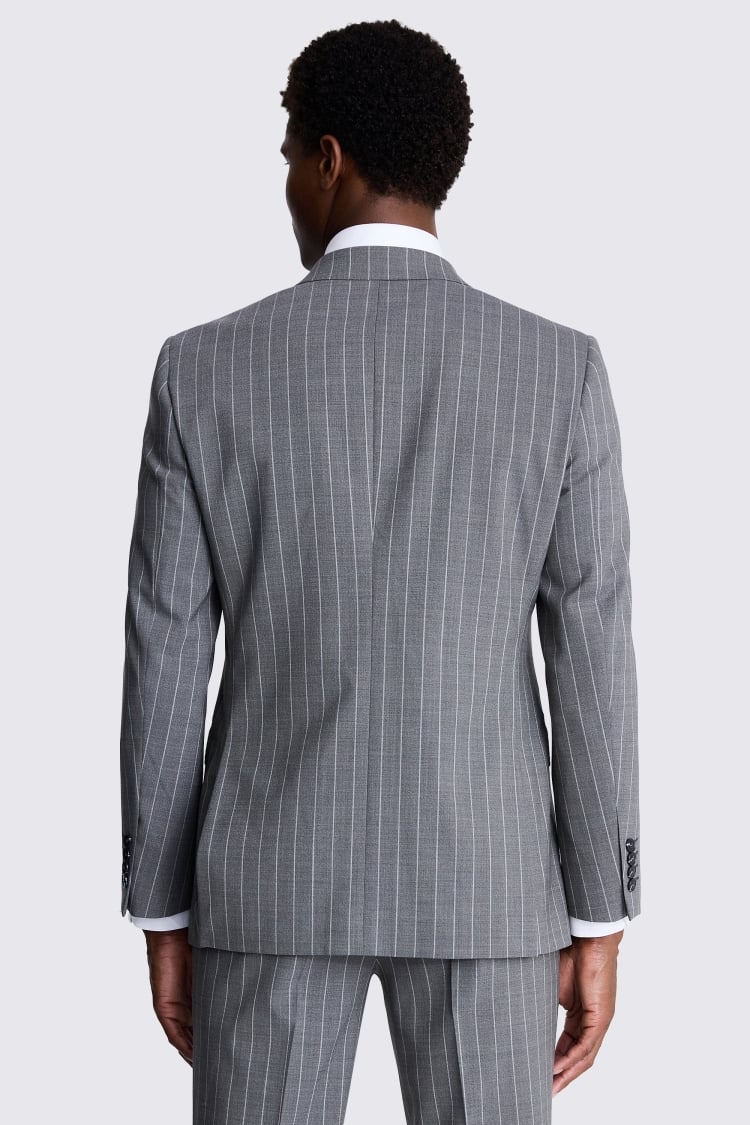 Tailored Fit Sage Stripe Performance Suit