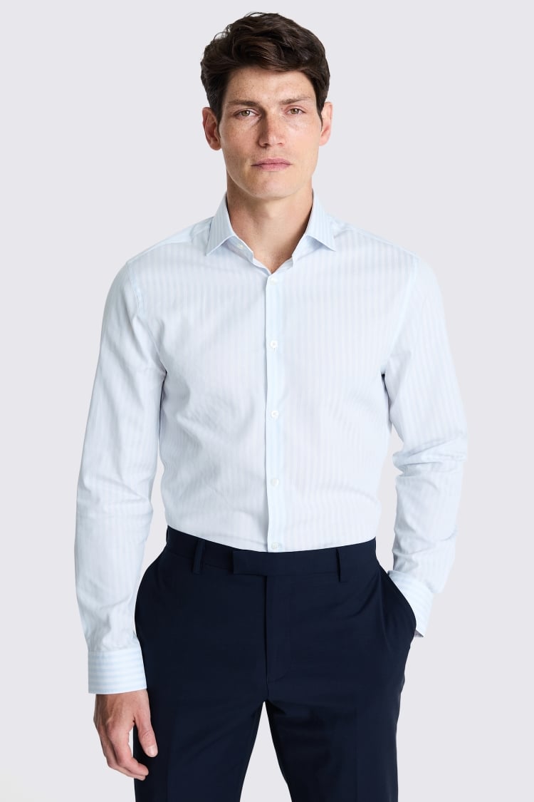 Slim Fit Sky Stripe Shirt