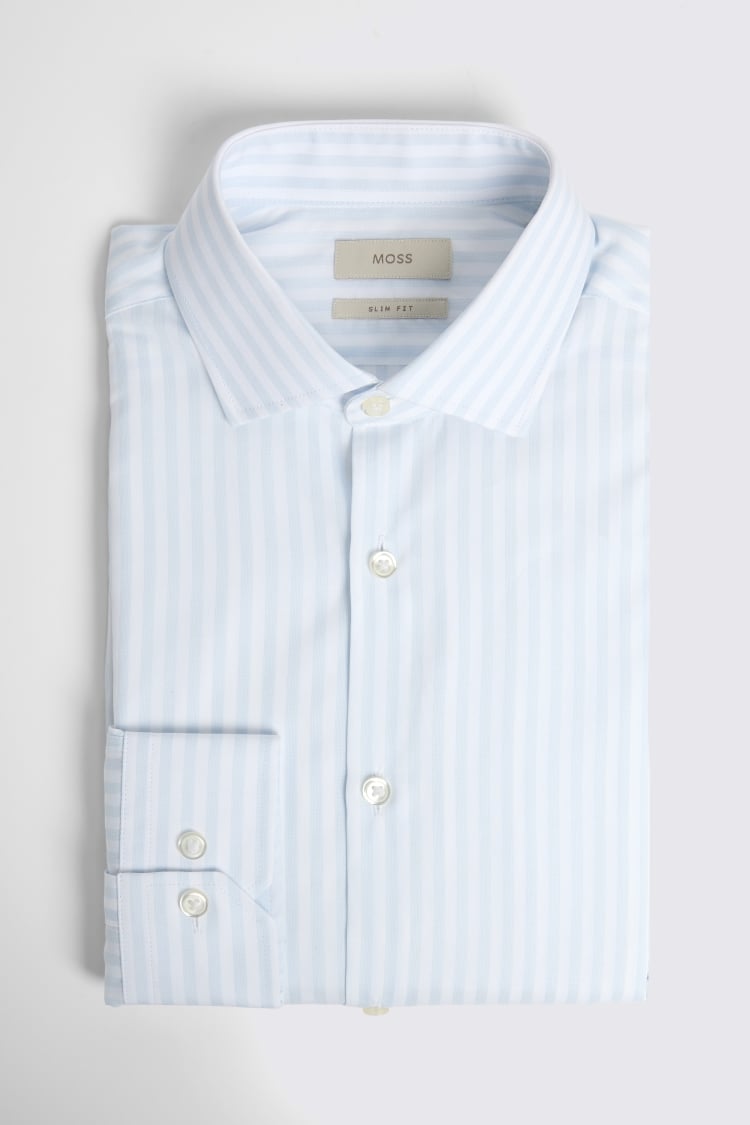 Slim Fit Sky Stripe Shirt