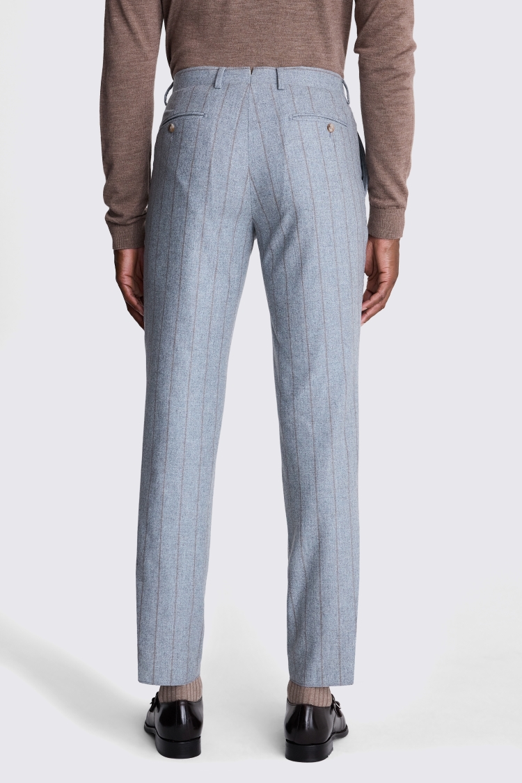 Italian Tailored Fit Light Blue Stripe Pants