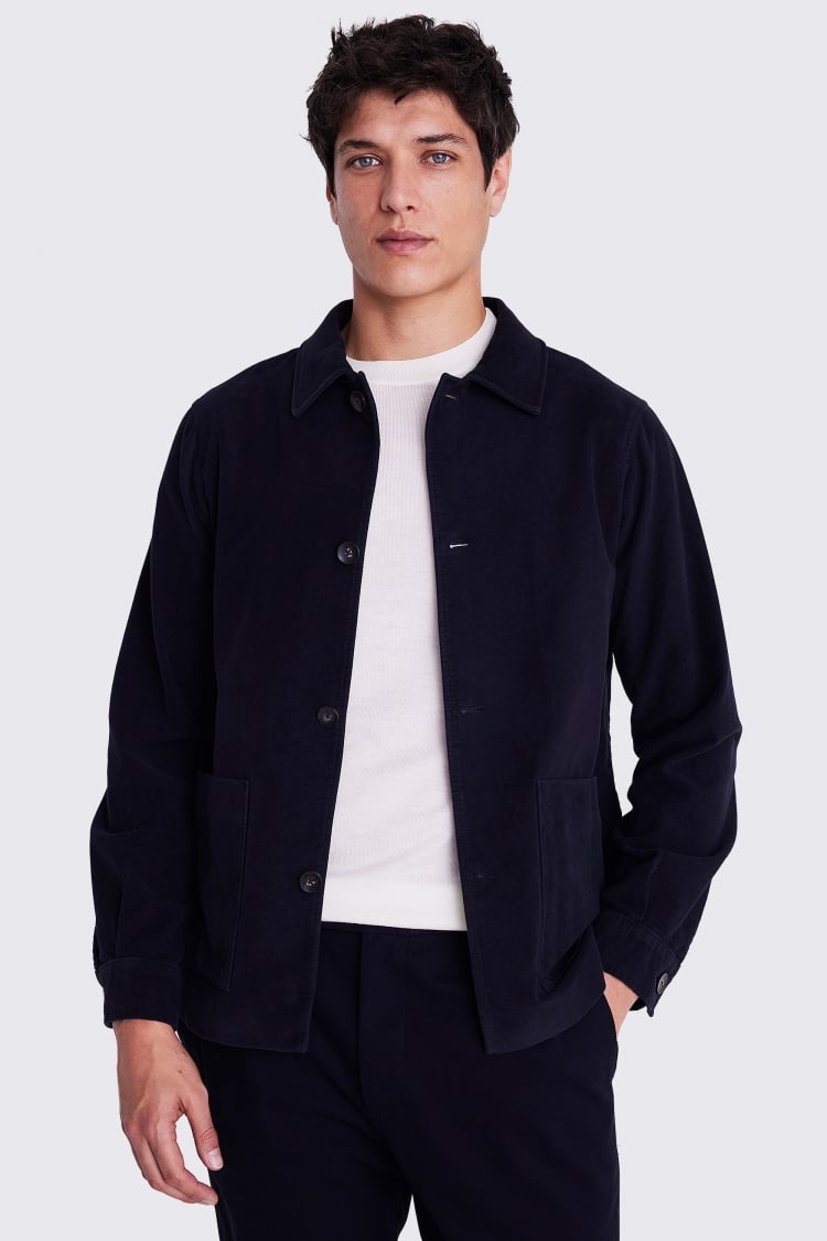 Navy Moleskin Shacket