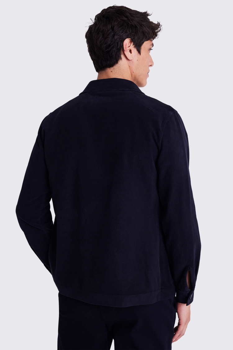 Navy Moleskin Shacket