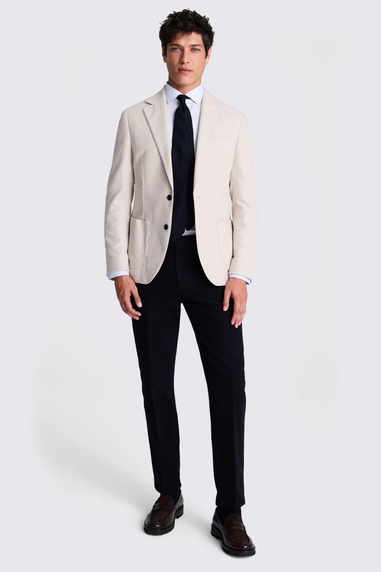 Tailored Fit Winter White Moleskin Jacket