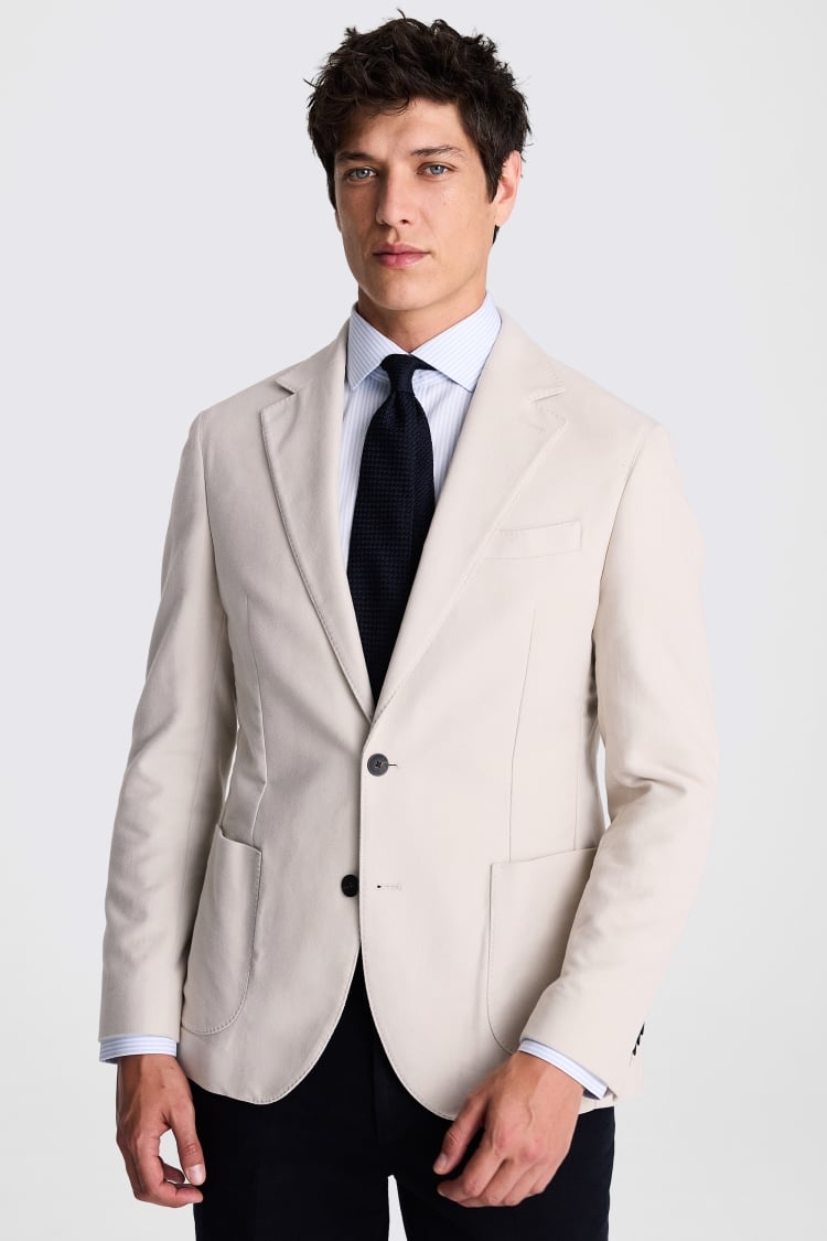 Tailored Fit Winter White Moleskin Jacket