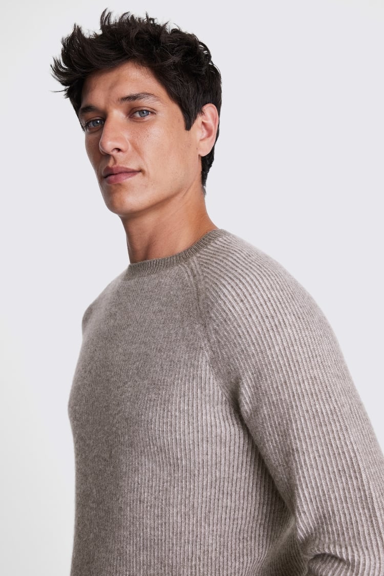 Camel Cashmere Crew Neck Jumper