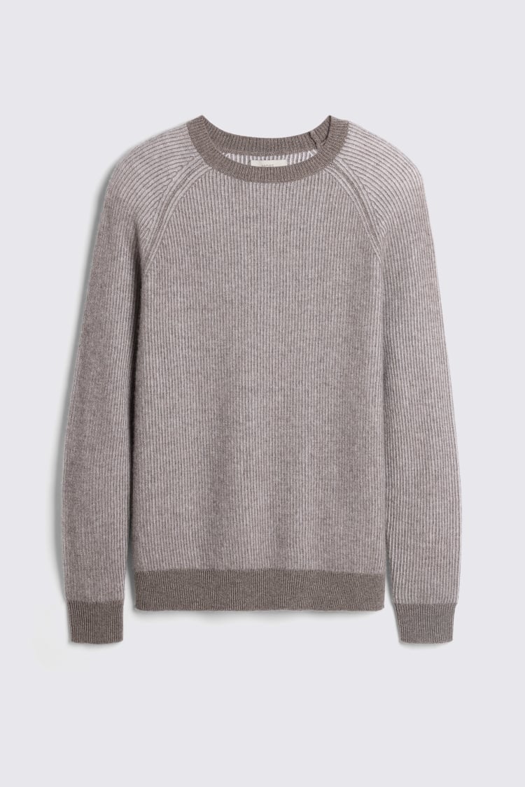 Camel Cashmere Crew Neck Jumper