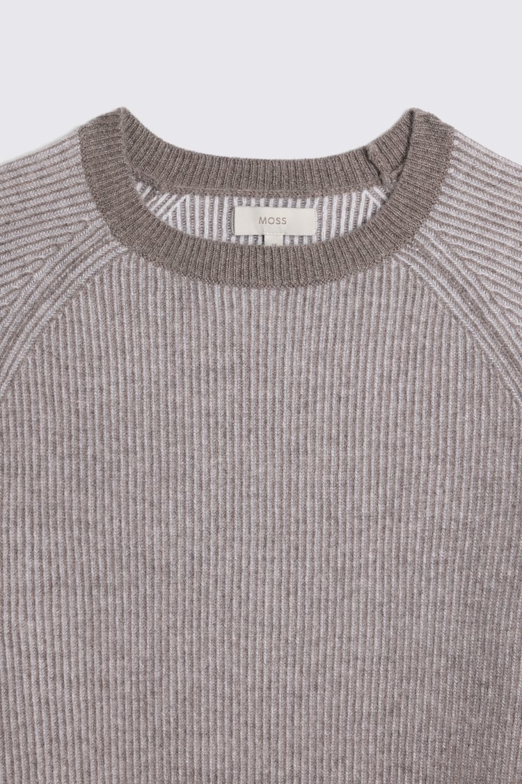 Camel Cashmere Crew Neck Jumper