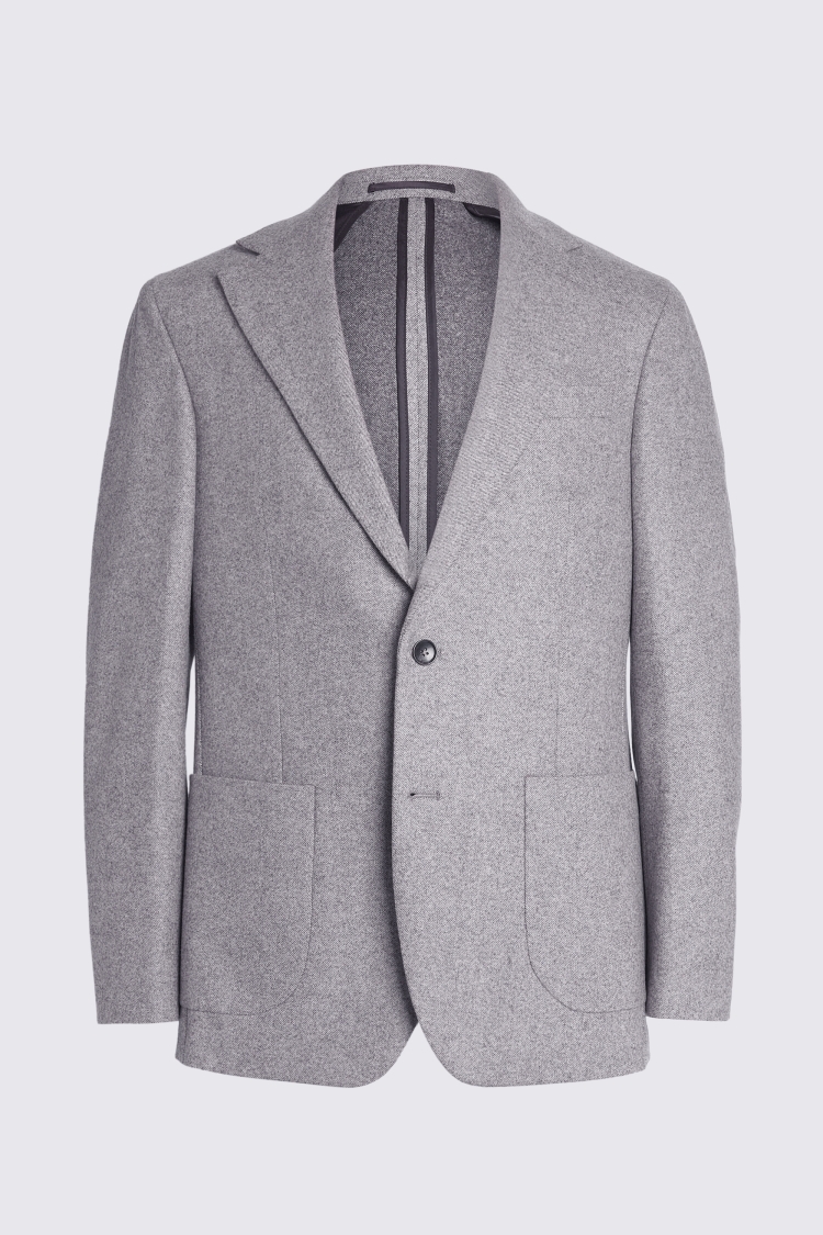 Italian Tailored Fit Taupe Flannel Suit