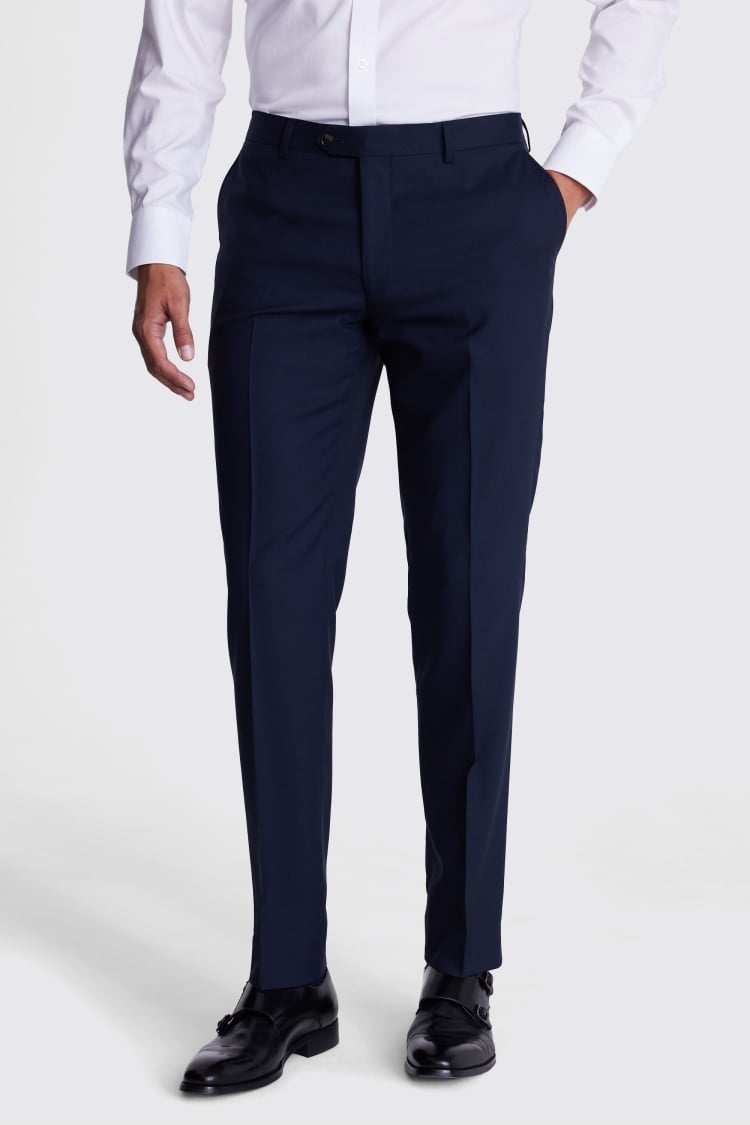 Italian Slim Fit Navy Trousers