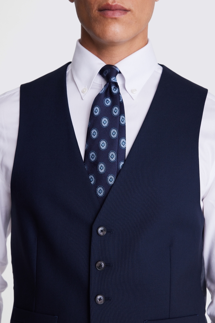 Italian Slim Fit Navy Vest