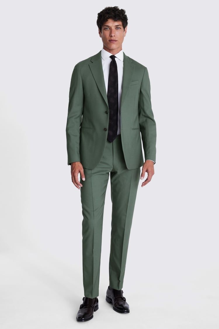 Italian Slim Fit Khaki Suit