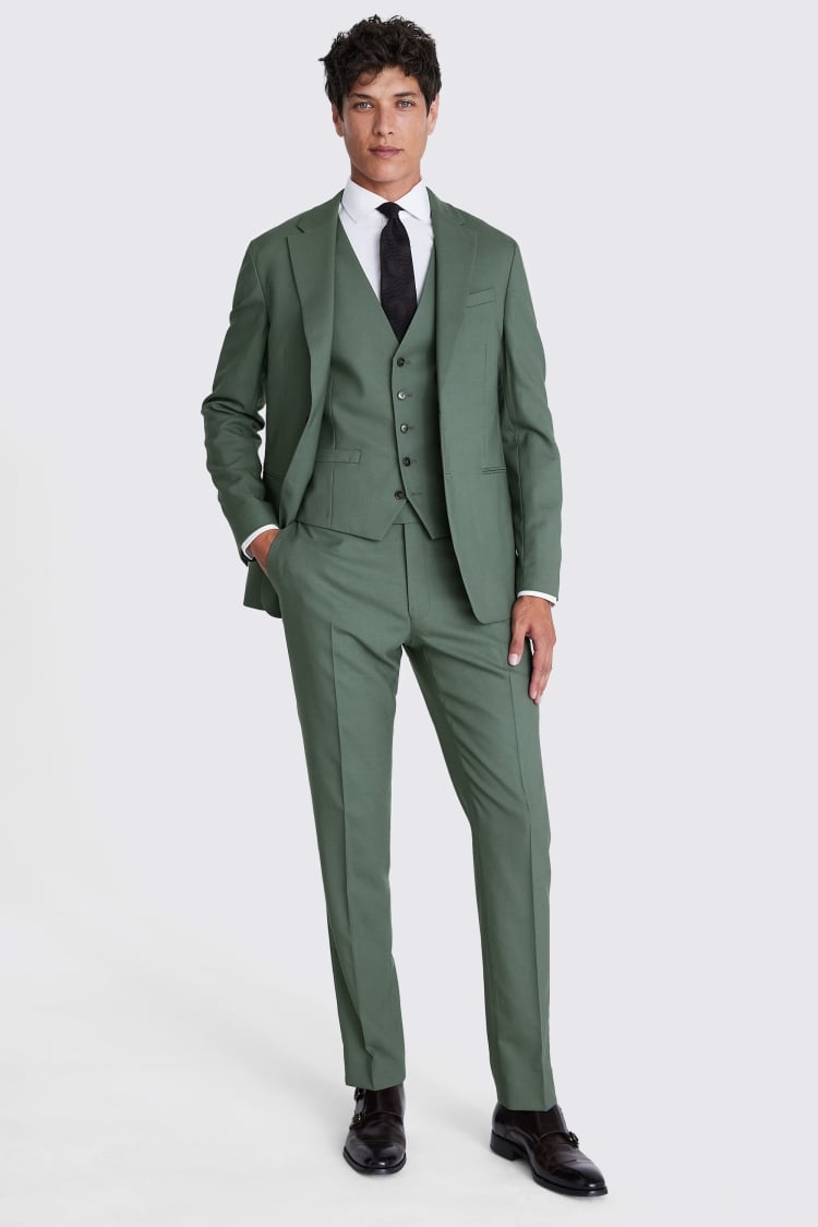 Italian Slim Fit Khaki Suit