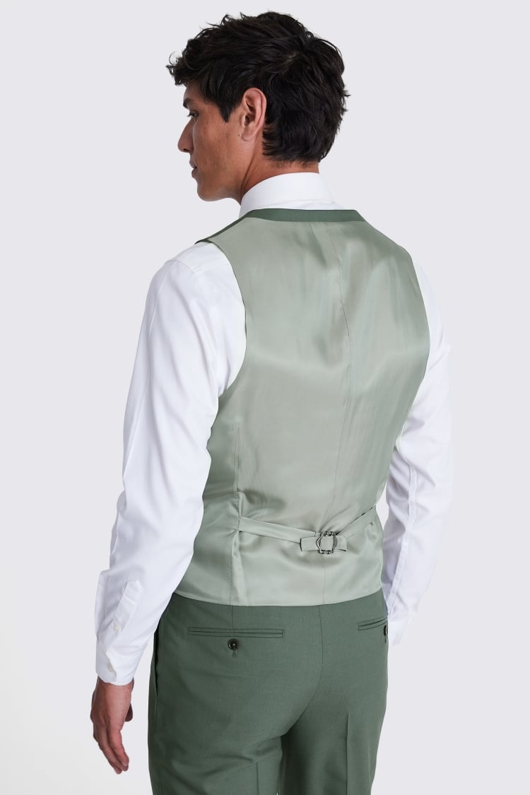 Italian Slim Fit Khaki Vest