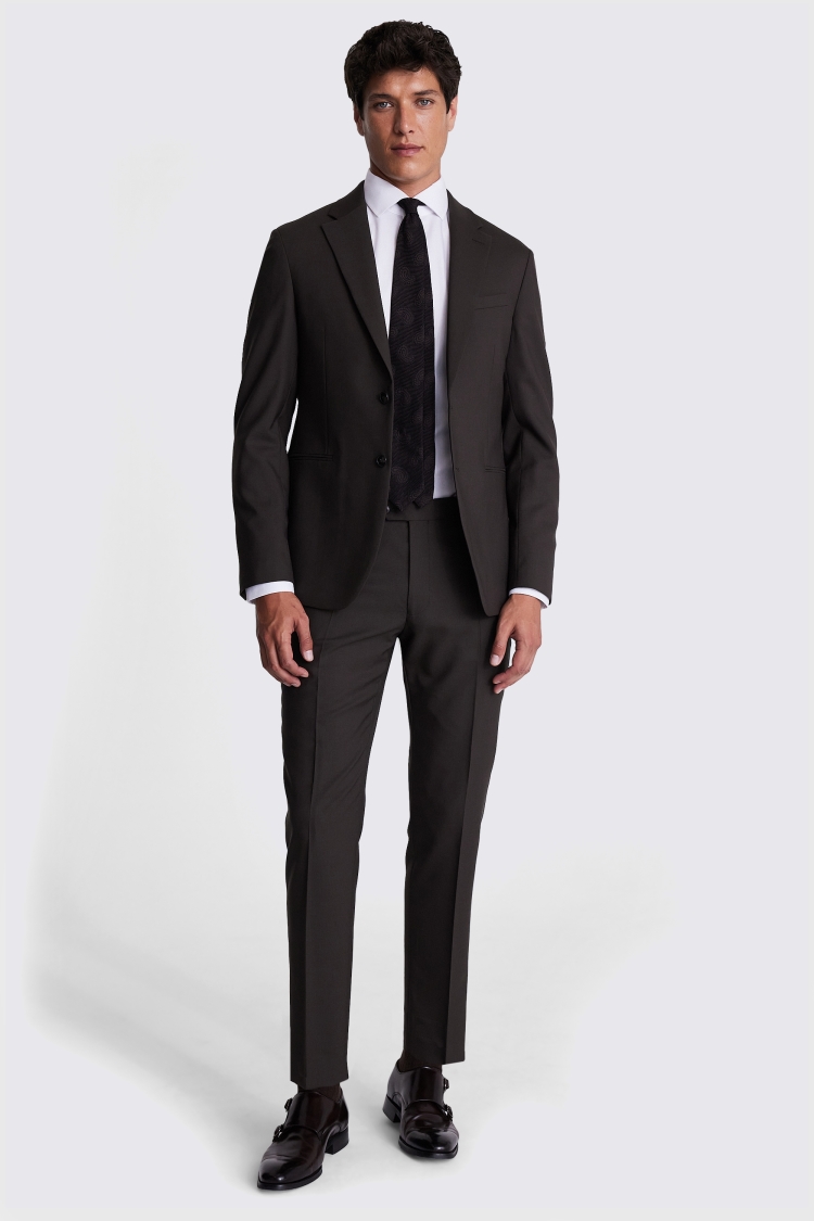 Italian Slim Fit Brown Suit