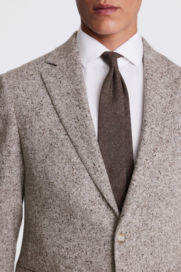 Tailored Fit Taupe Donegal Suit