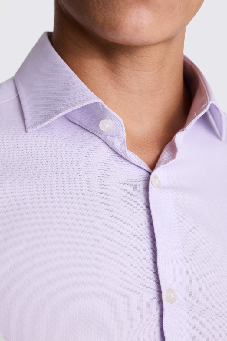 Slim Fit Lilac Dobby Stretch Shirt