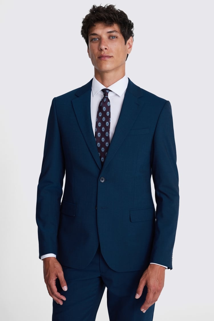 DKNY Slim Fit Blue Twill Jacket