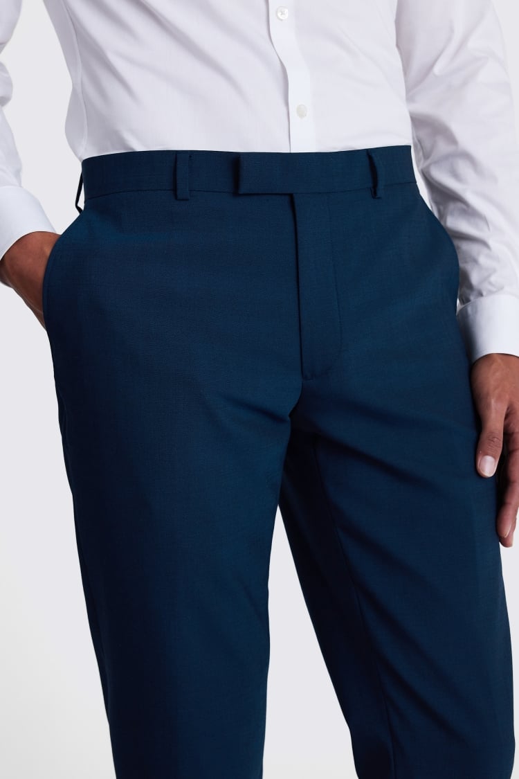 DKNY Slim Fit Blue Twill Trousers