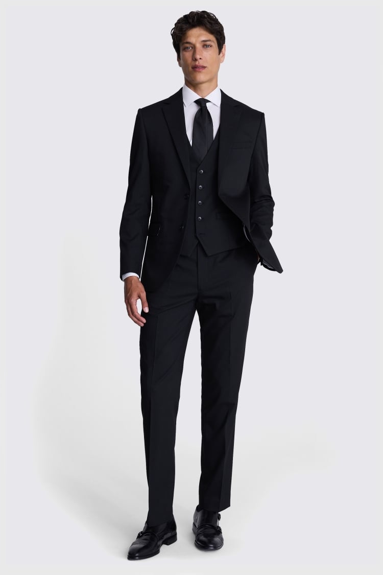 French Connection Slim Fit Black Suit