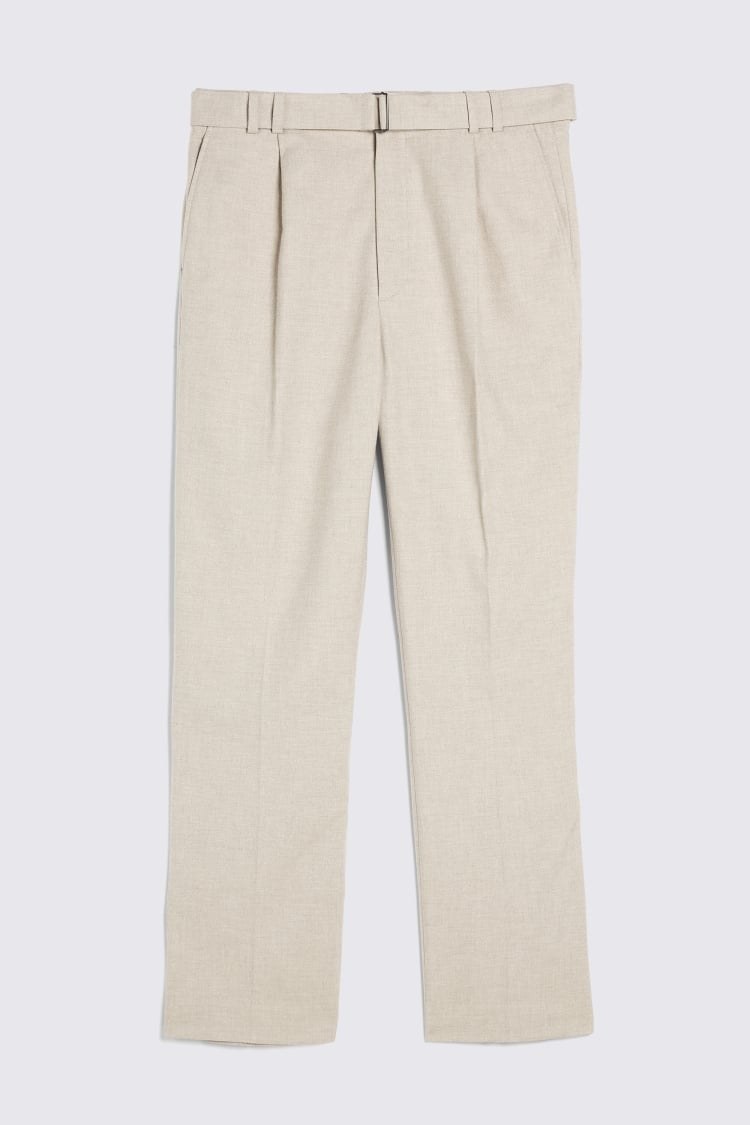 Ecru Flannel Trousers