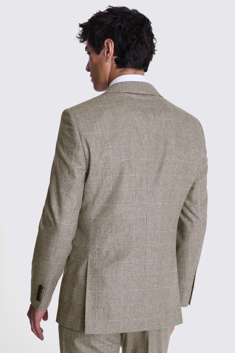 Italian Tailored Fit Brown Check Suit