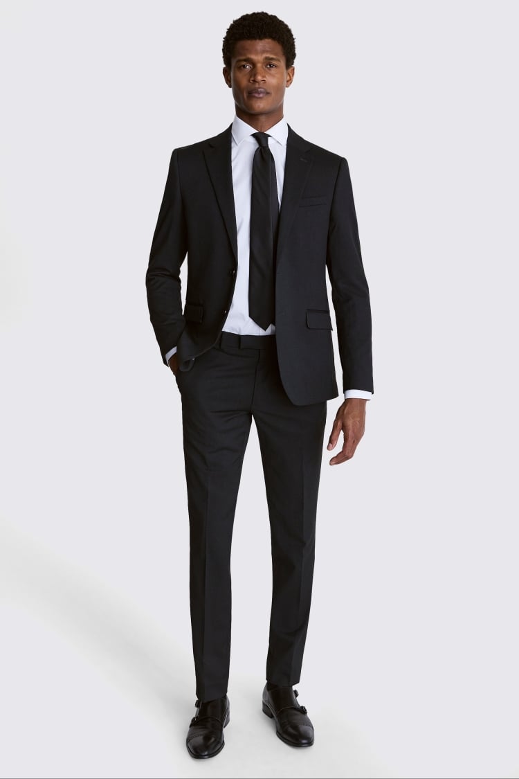 Slim Fit Charcoal Stretch Suit