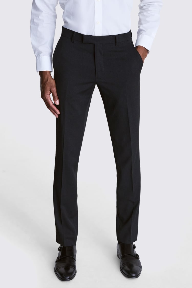 Slim Fit Charcoal Stretch Trousers