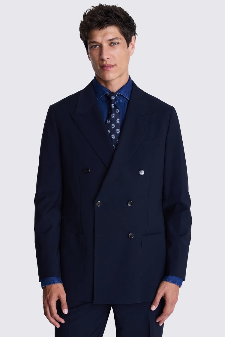 Relaxed Fit Performance Navy Jacket  