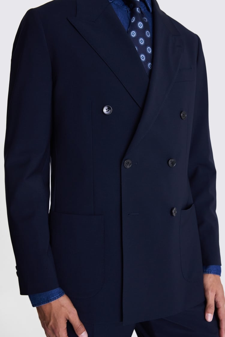 Relaxed Fit Navy Suit