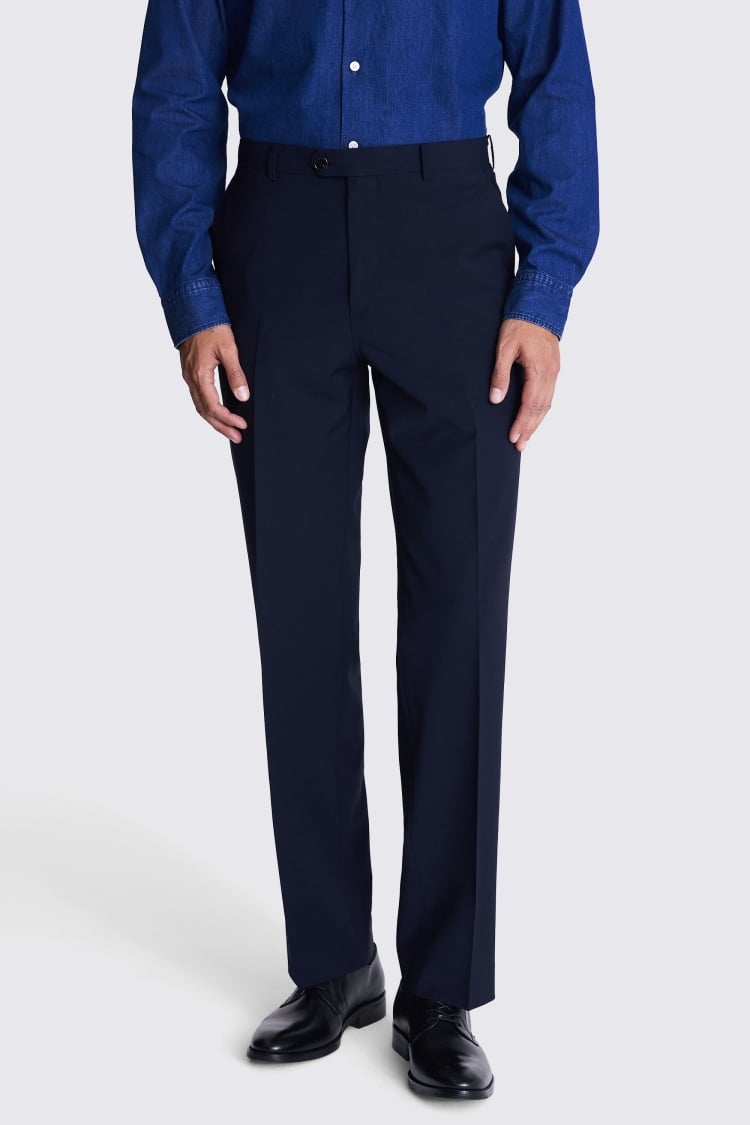 Relaxed Fit Navy Suit