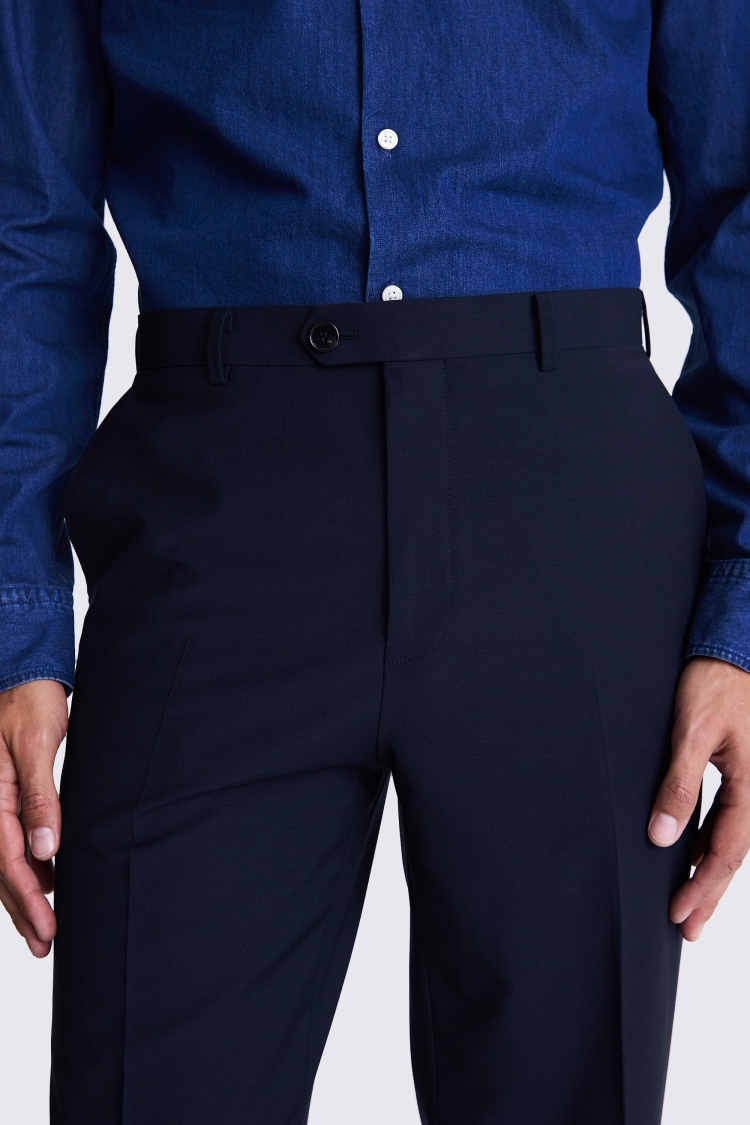 Relaxed Fit Navy Pants