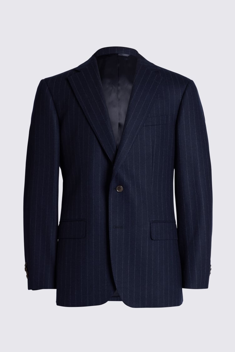 Tailored Fit Navy Stripe Performance Suit