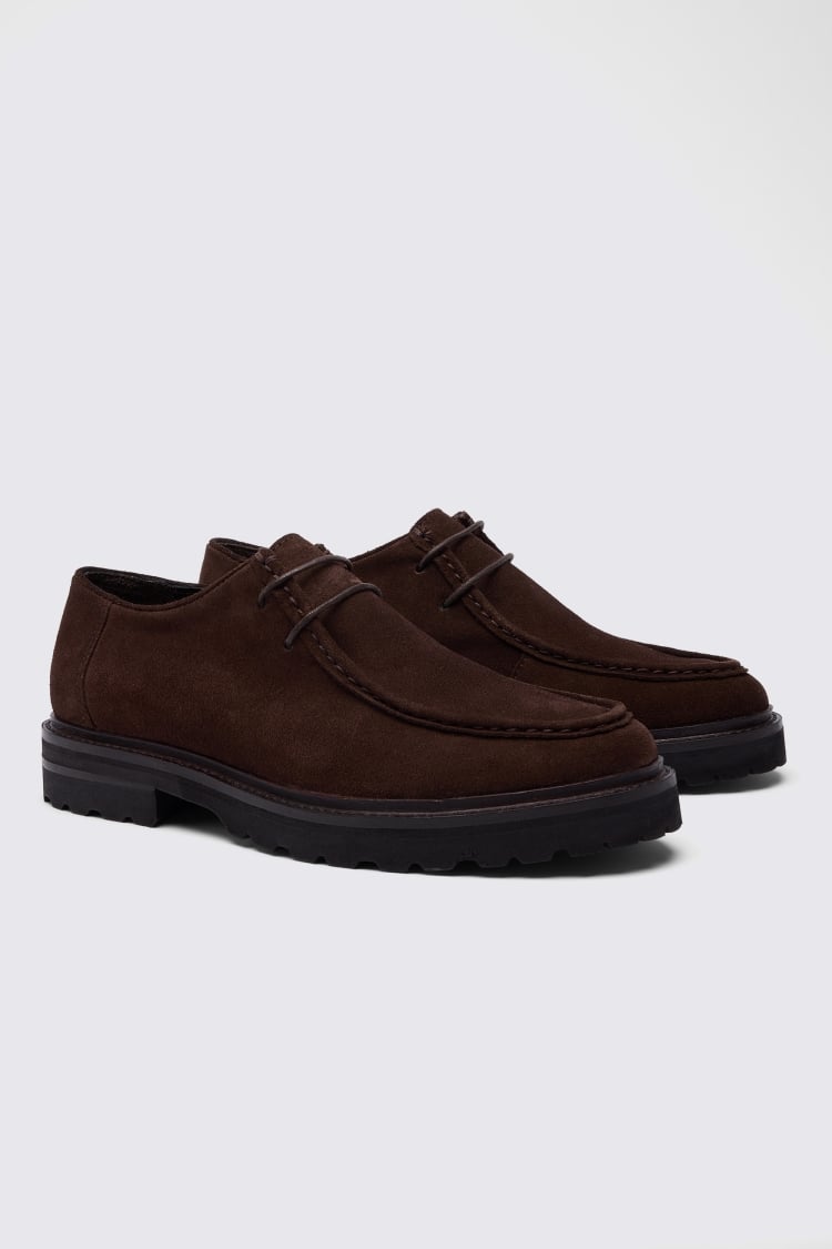 Hackney Brown Suede Chunky Shoe