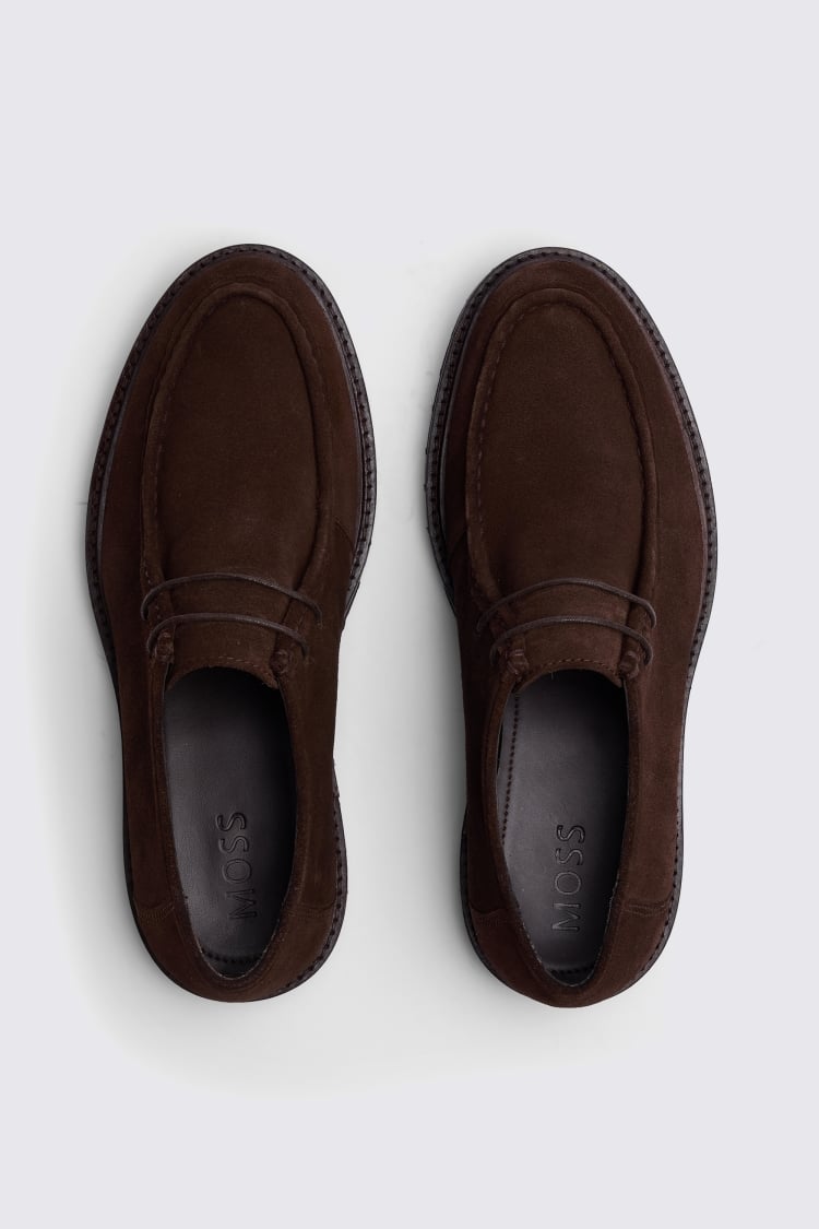 Hackney Brown Suede Chunky Shoe