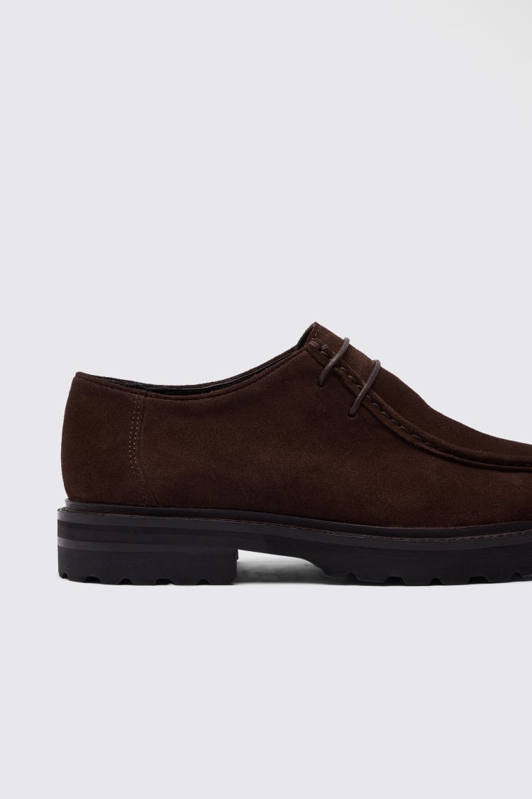 Hackney Brown Suede Chunky Shoe