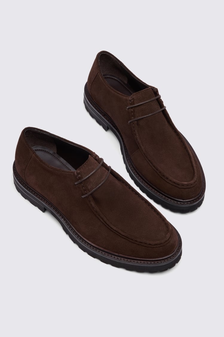 Hackney Brown Suede Chunky Shoe