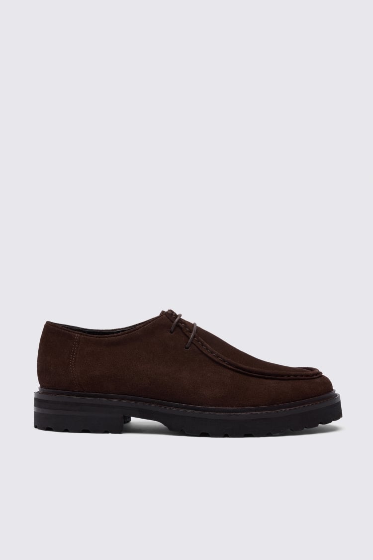 Hackney Brown Suede Chunky Shoe