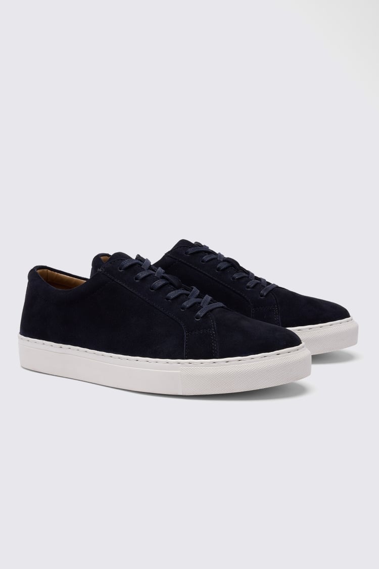 Chester Navy Suede Trainers