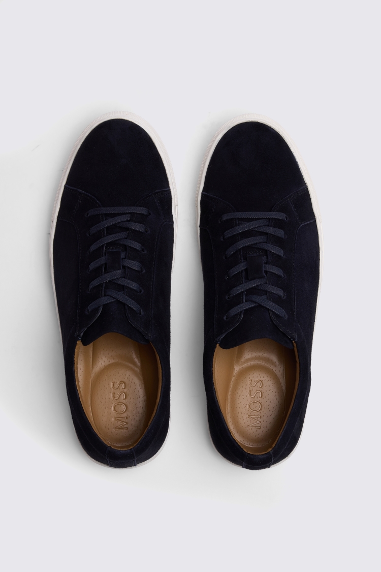 Chester Navy Suede Trainer