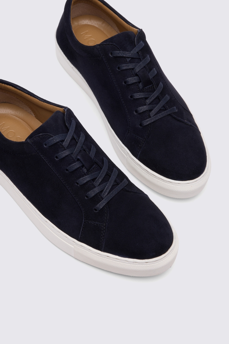 Chester Navy Suede Trainer