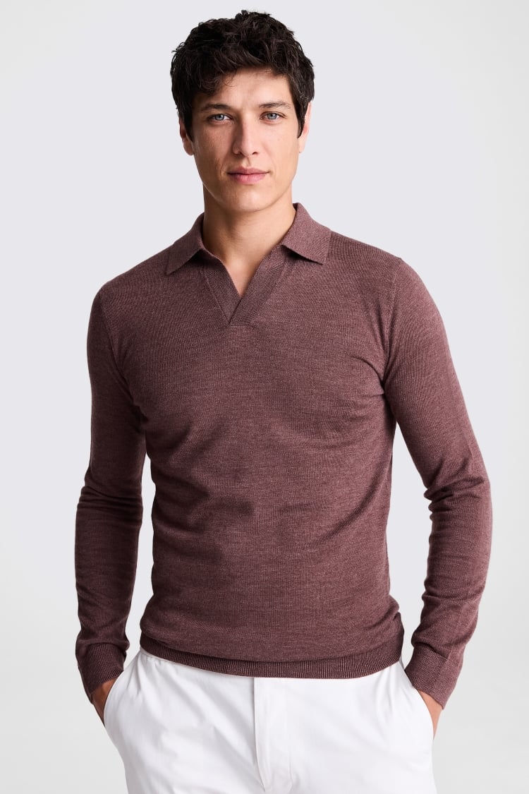 Maroon Merino Skipper Shirt