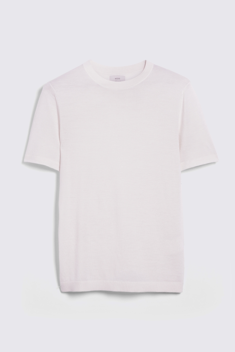 Winter White Merino Crew-Neck T-Shirt