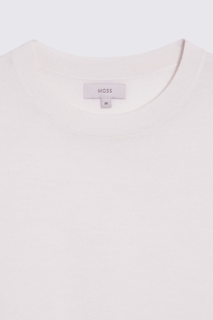 Winter White Merino Crew-Neck T-Shirt