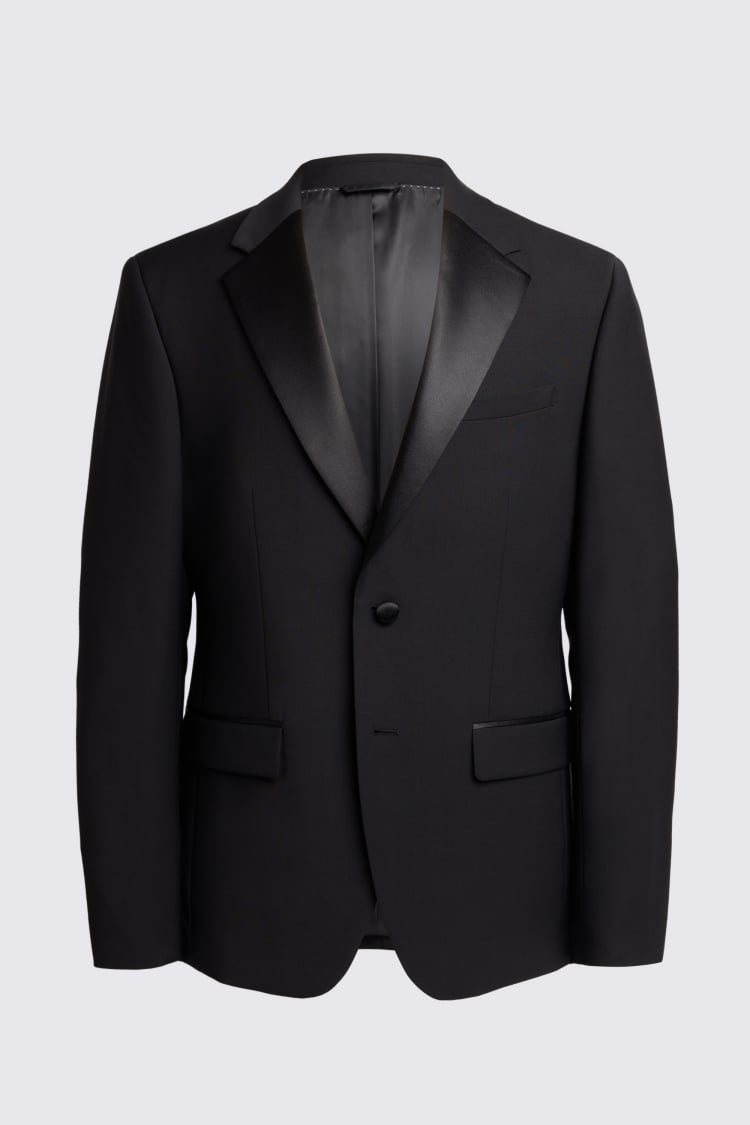 Slim Fit Notch Lapel Black Nano Suit