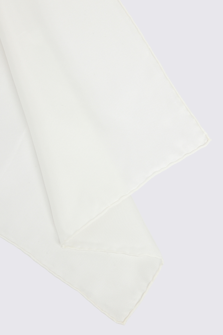 White Pocket Square