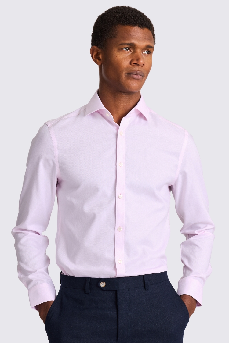 Slim Fit Pink Royal Oxford Non Iron Shirt