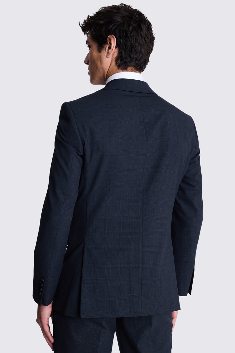 Tailored Fit Navy Check Suit